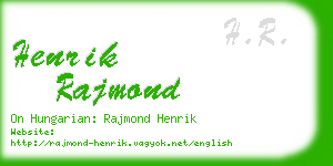 henrik rajmond business card